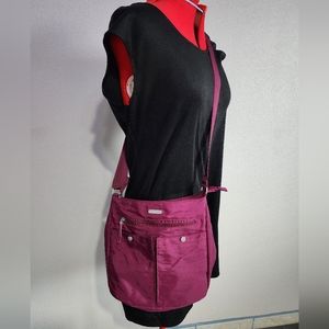 Baggallini Crossbody Hobo Bag Cranberry/Magenta